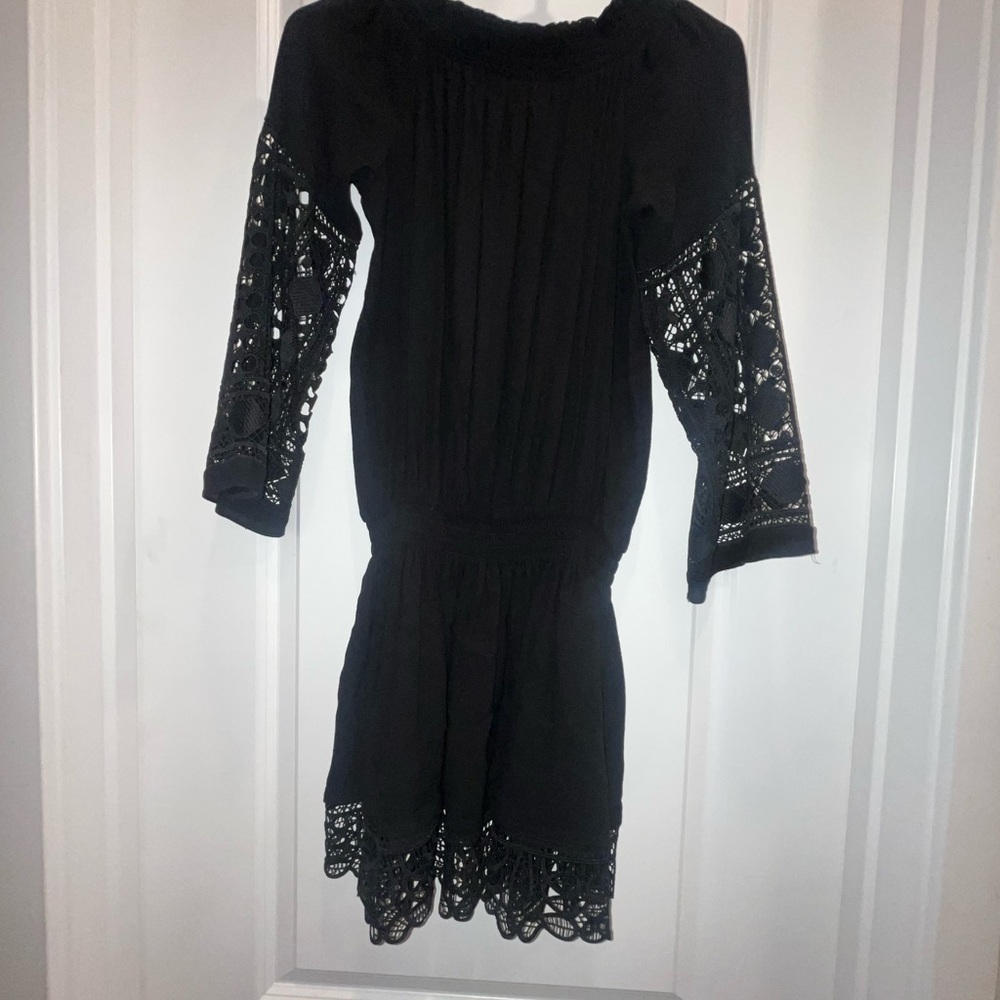 Ramy Brook Lowri off-the-shoulder black lace dress - Picture 3 of 4